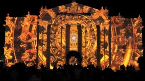 Яркий 3D mapping на индийском фестивале Mysore Dasara