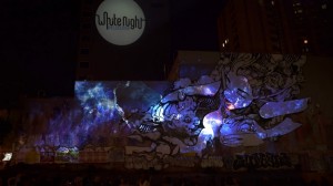Фантастическим симбиоз уличного граффити и 3D mapping